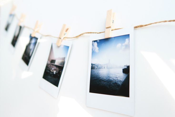 Normal Polaroid+ Wooden Clips +Thread(10 Polaroids)